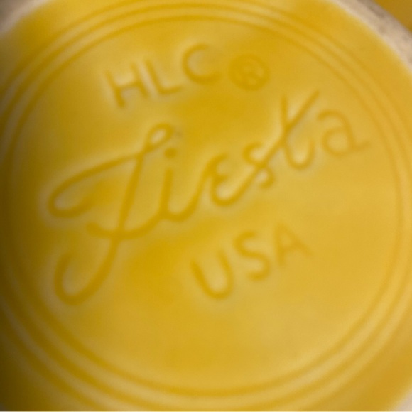Vintage HLC Fiesta USA yellow MUG SET wide D handle 2 MUGS fiesta ware - Picture 4 of 16